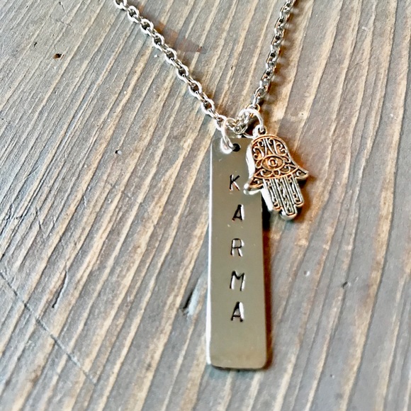 handmade Jewelry - Handmade silver karma necklace handmade Jewelry - Handmade silver karma necklace